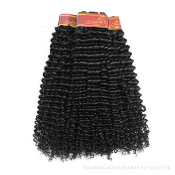 Hand Tied Weft 11A Grade Virgin Processed Mongolian Afro Kinky Curly Hair Bundles In South Africa